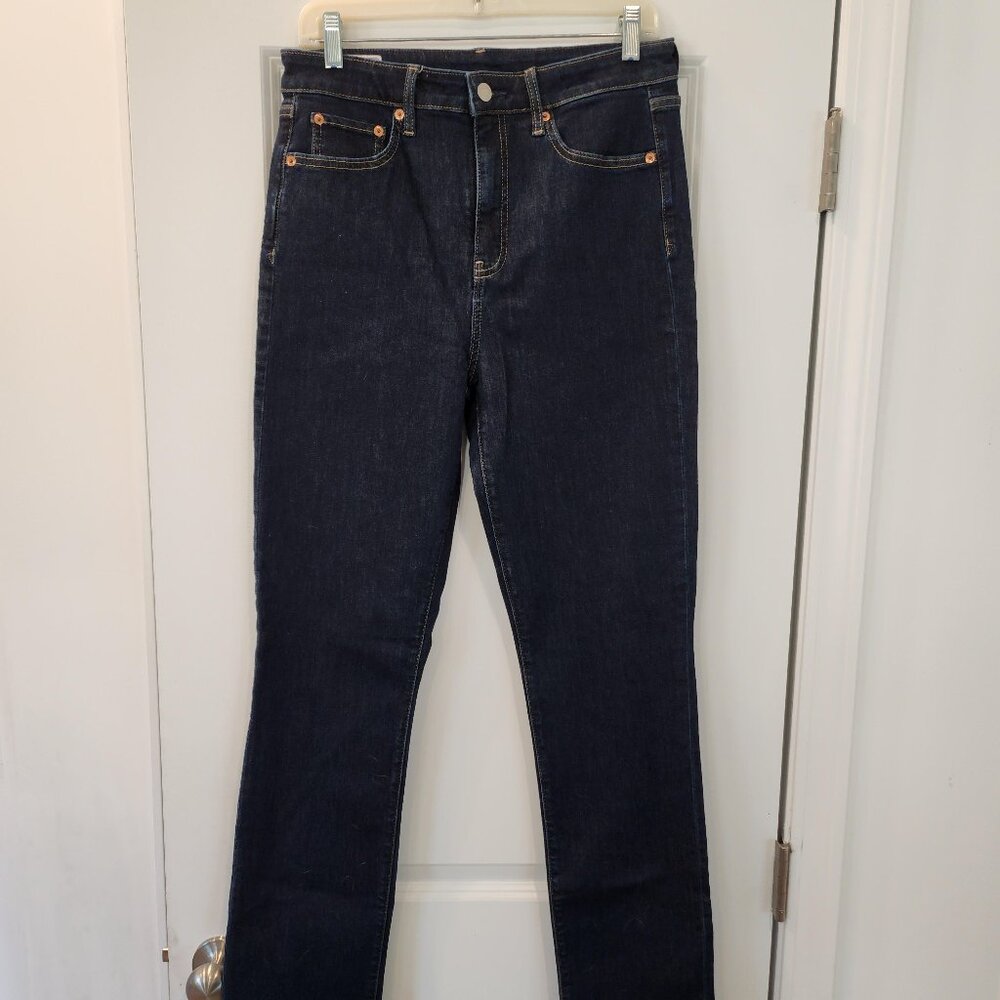 BRAND NEW GAP CLASSIC STRAIGHT HIGH RISE DARK WASH 10 TALL